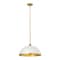 Z-Lite Landry 1 Light Pendant, Matte White & Rubbed Brass 1004P20-MW-RB - alternate 5